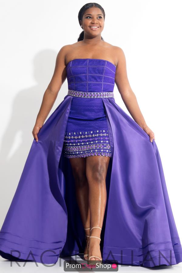 Rachel Allan Strapless High Low Dress 7846