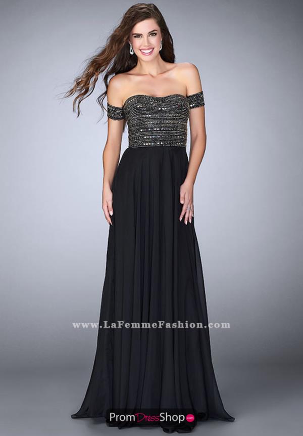 Full Figured Beaded La Femme Dress 23644