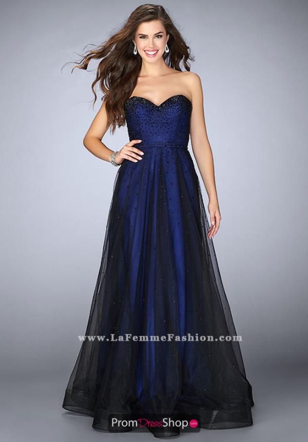 La Femme A Line Beaded Dress 23723