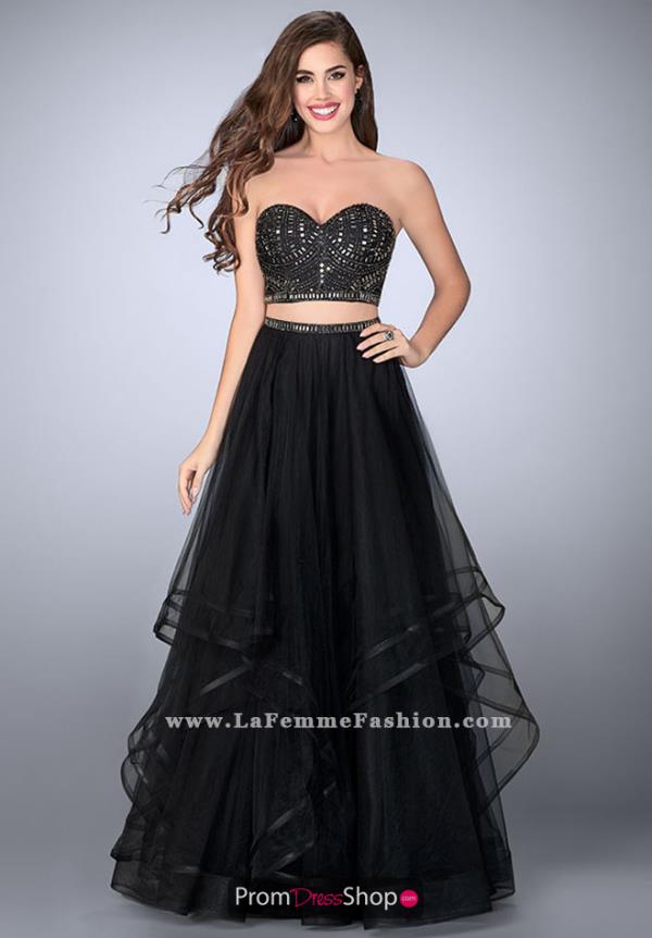 La Femme Tulle Sweetheart Dress 23753