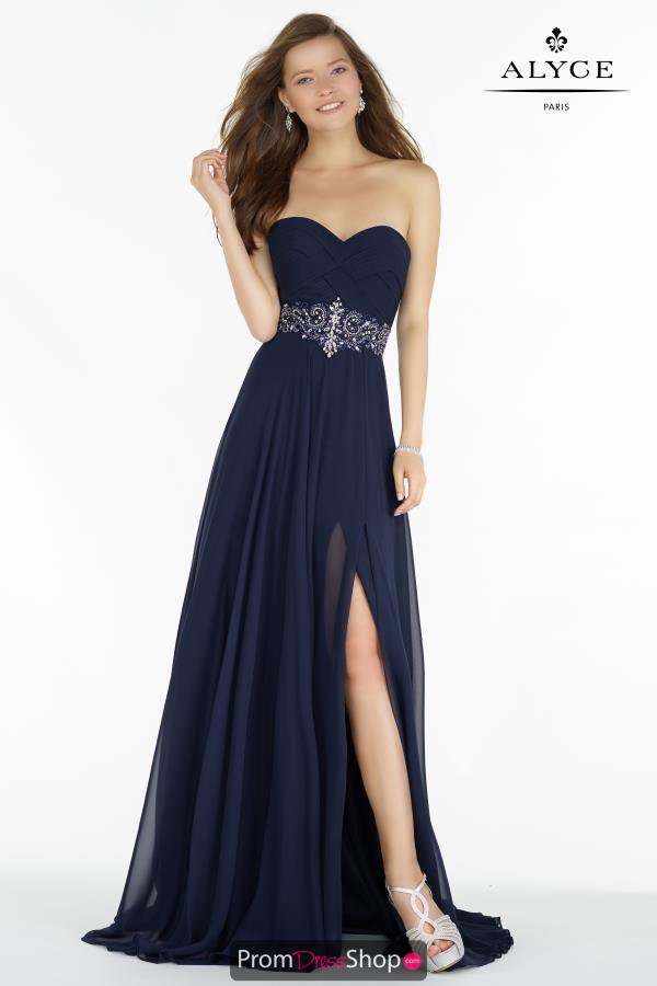 Alyce Paris A Line Sweetheart Dress 6677
