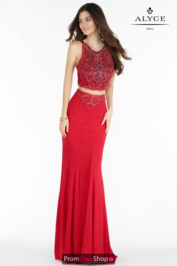 Alyce Paris Long Beaded Dress 6709