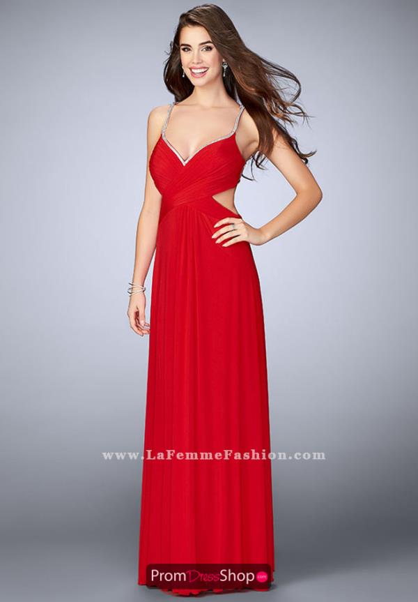 La Femme Fitted Long Dress 23988