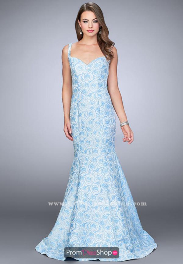 La Femme Sexy Back Long Dress 24063
