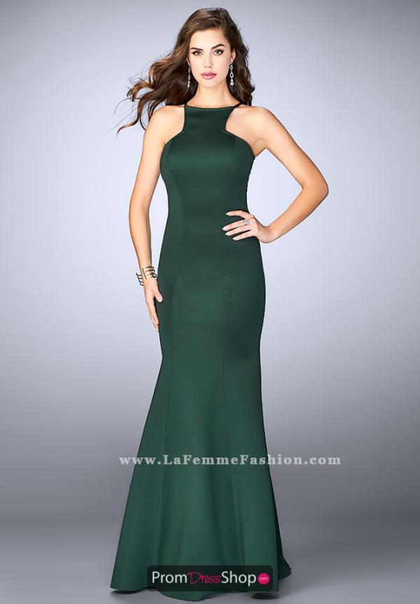 La Femme Fitted Long Dress 24374