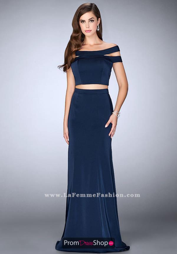 La Femme Fitted Two Piece Dress 24520