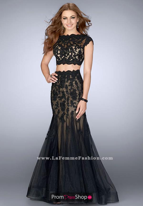 La Femme Fitted Two Piece Dress 23567