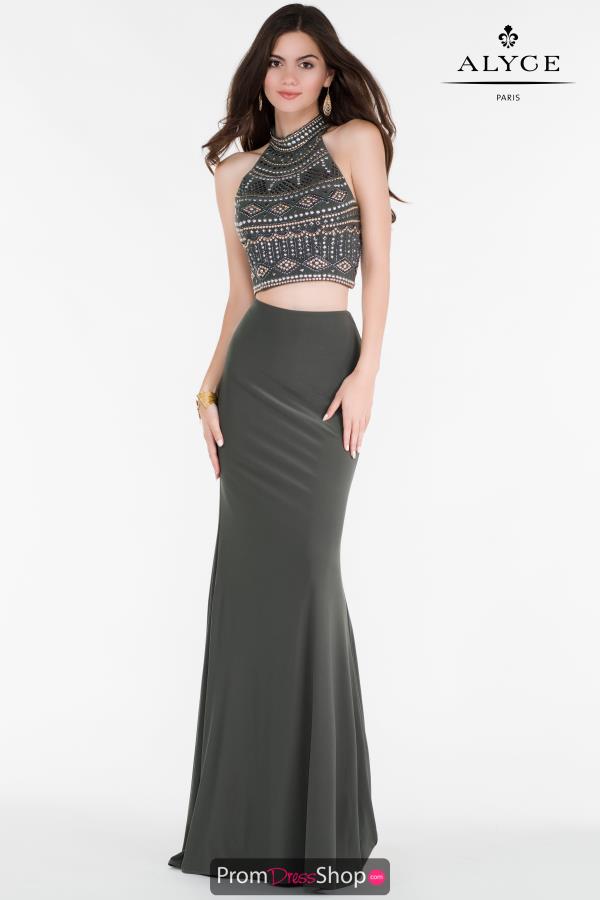 Alyce Paris Fitted Beaded Dress 6699