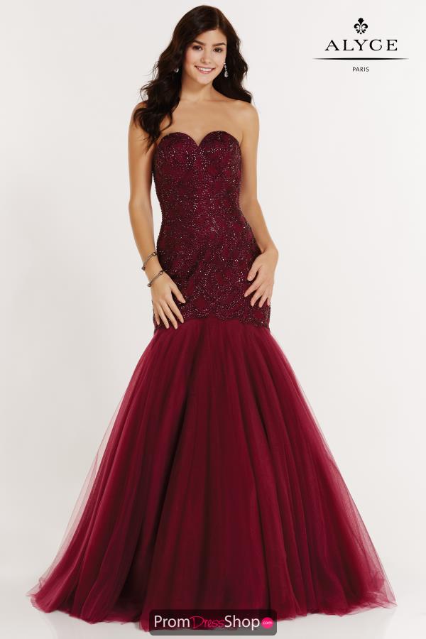Alyce Paris Sweetheart Tulle Dress 6751