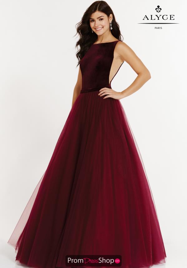Alyce Paris High Neckline Long Dress 6792