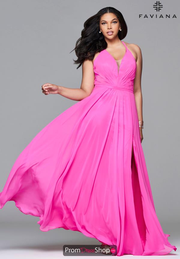 Faviana V-Neck A Line Dress 9397
