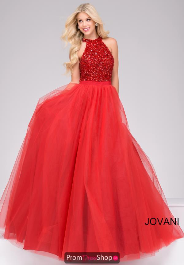 Jovani Halter Neckline Long Dress 40438