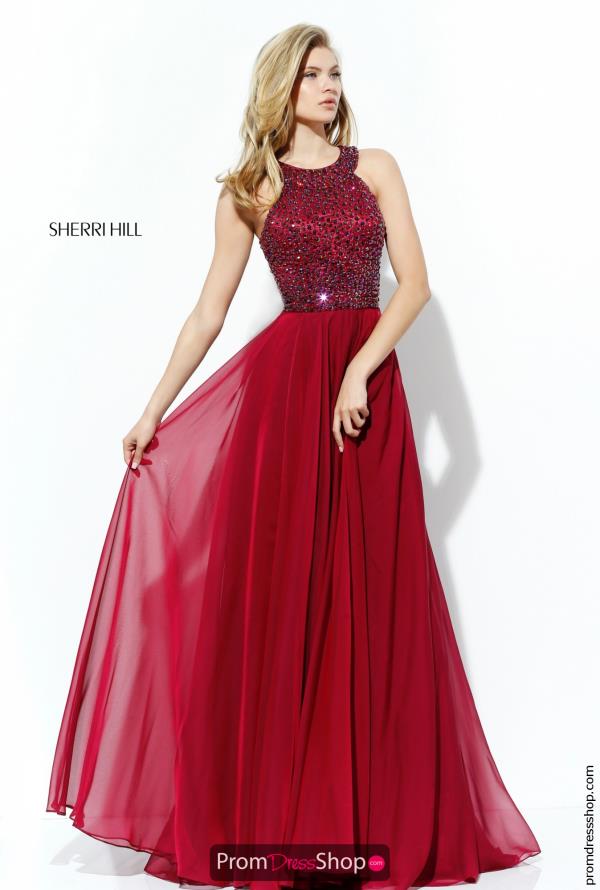 Long Beaded Sherri Hill Dress 50615