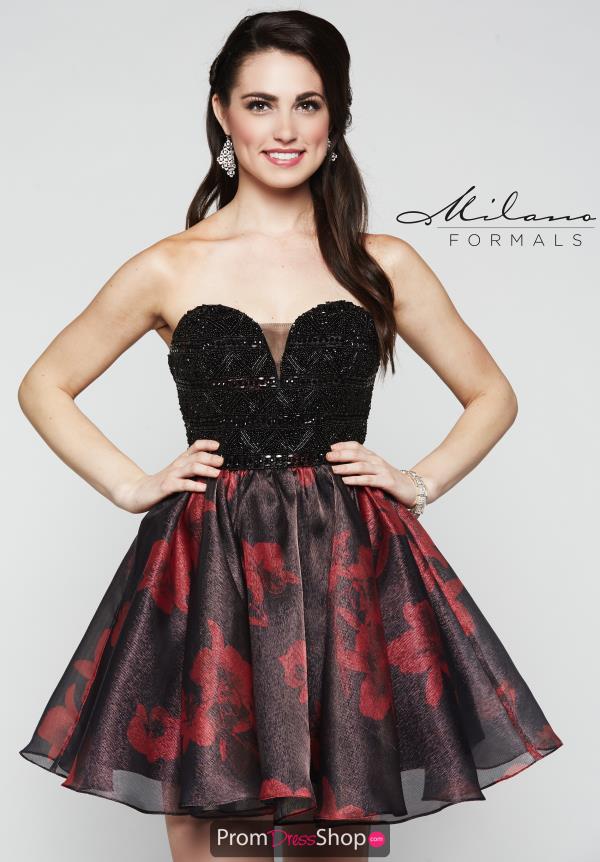 Milano Formals Short A Line Dress E2067