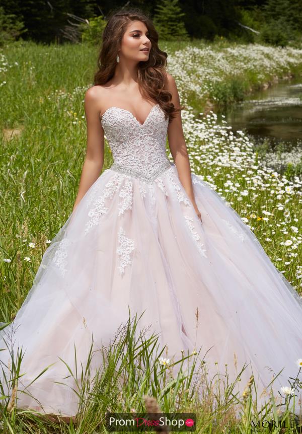 MoriLee Lace Nude Ball Gown 99114