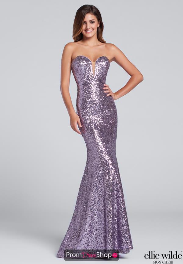 Ellie Wilde Fitted Sequins Dress EW117033