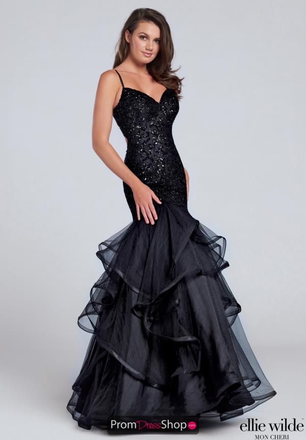 Strapless Sequin Ellie Wilde Dress EW117101