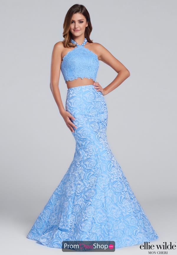 Ellie Wilde Beaded Long Dress EW117125