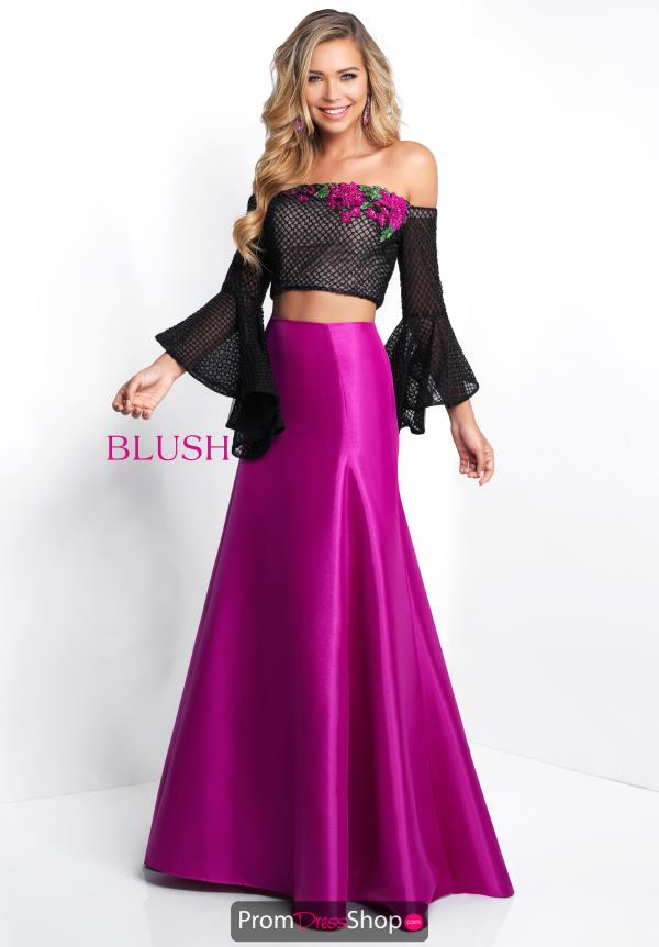 Blush Fitted Mermaid Dress 11567