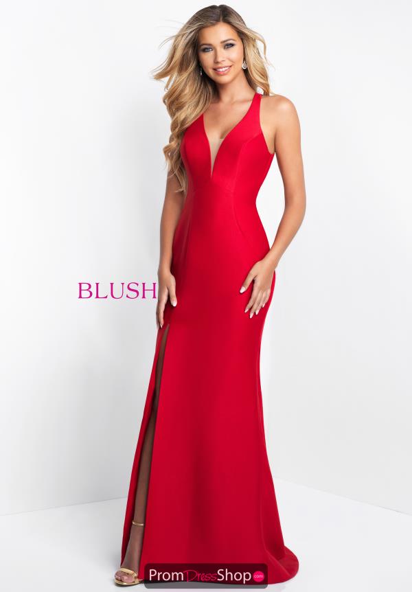 Blush Long Fitted Dress C1052
