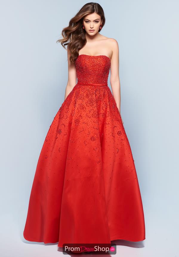 Splash Long Beaded Dress J824