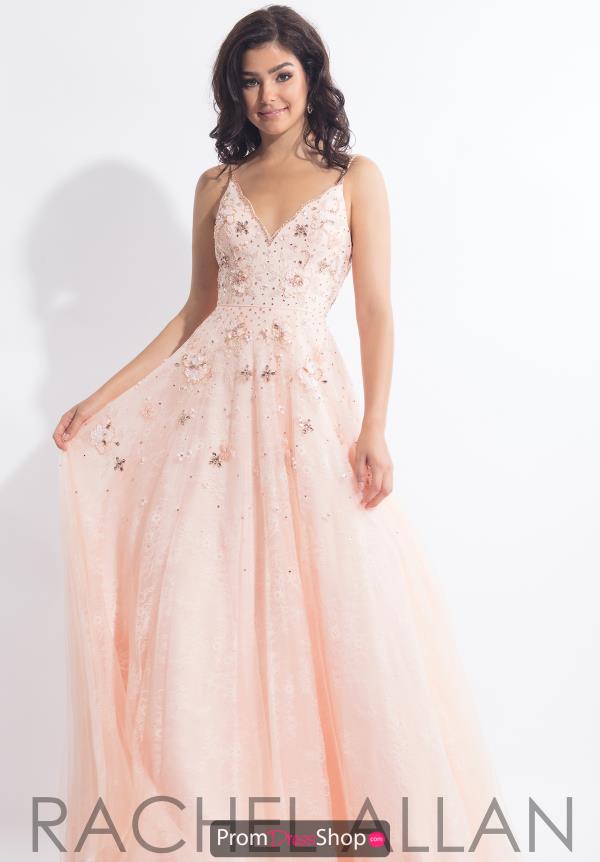Rachel Allan A Line V-Neck Dress 6012