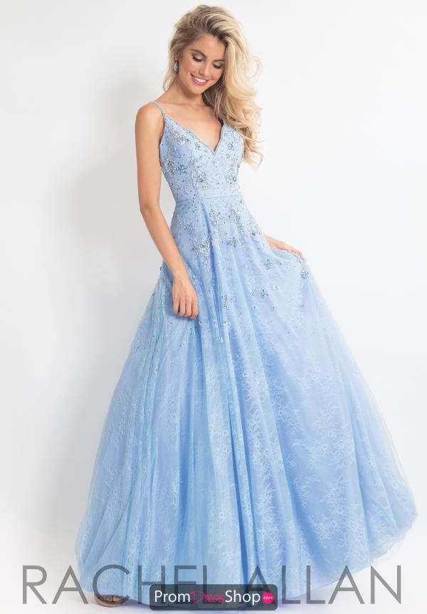 Rachel Allan A Line V-Neck Dress 6012