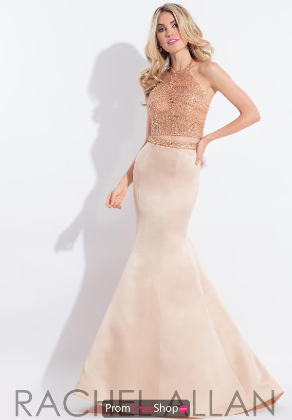 Rachel Allan Satin Mermaid Dress 6013