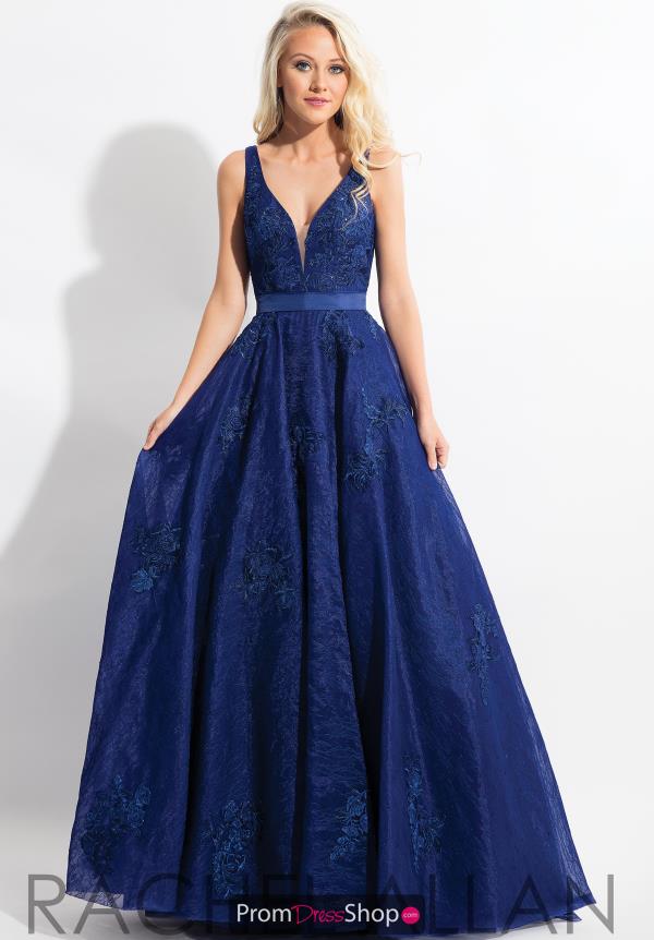 Rachel Allan V-Neck Full Figured Dress 6027