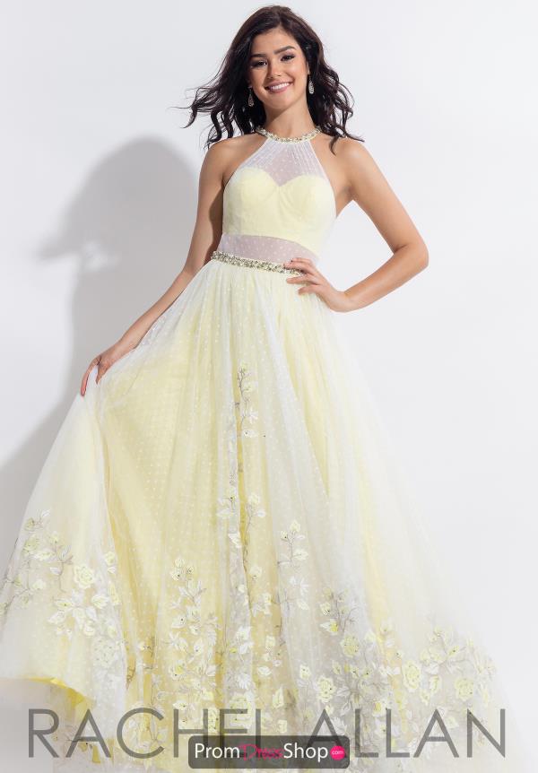 Rachel Allan Halter A Line Dress 6044