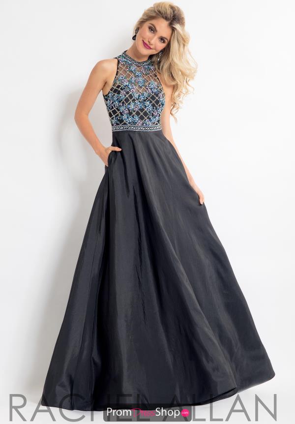 Rachel Allan Beaded A Line Dress 6051