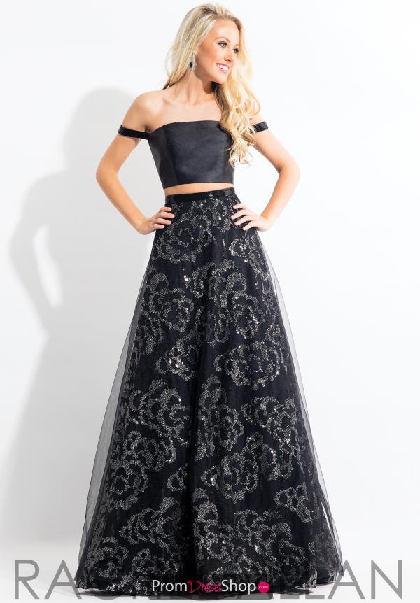 Rachel Allan Satin Beaded Dress 6093