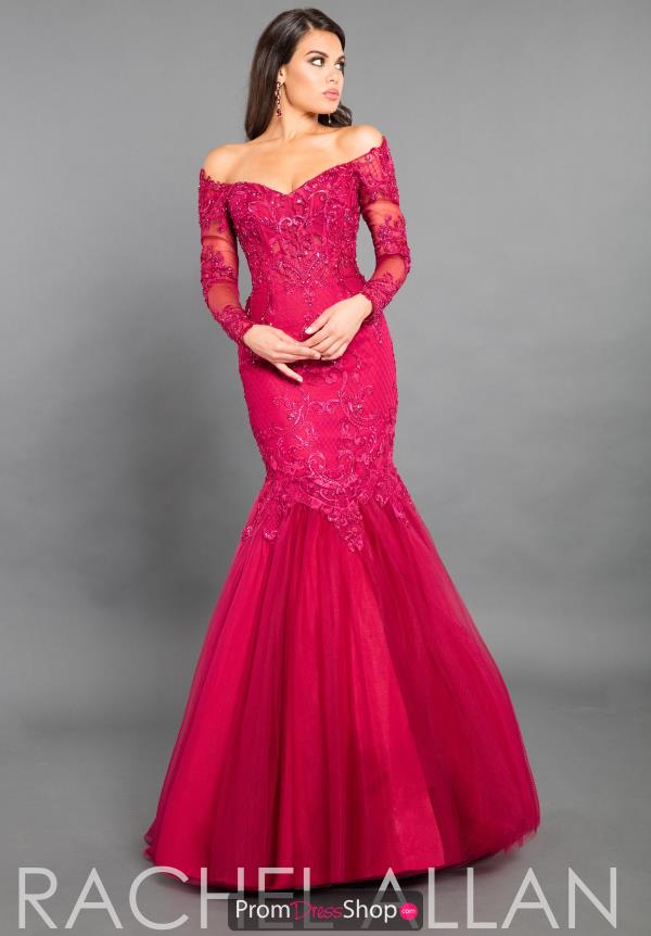Rachel Allan Couture Mermaid Tulle Dress 8331