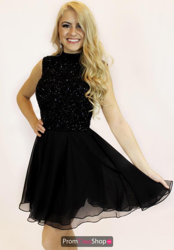 Sherri Hill Short A Line Chiffon Dress 50695