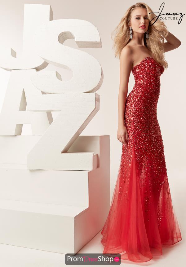 Jasz Couture Full Figured Beaded Dress 6216