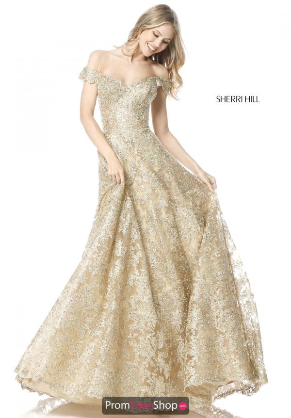Sherri Hill Off the Shoulder Dress 51573