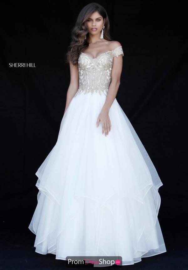 Sherri Hill Cap Sleeve Long Dress 51614