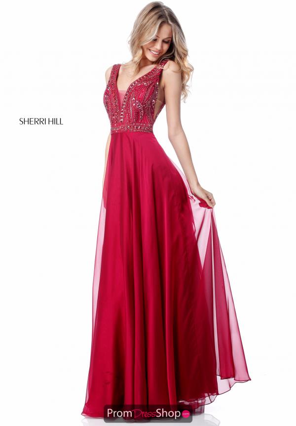 Sherri Hill A Line Chiffon Dress 51874