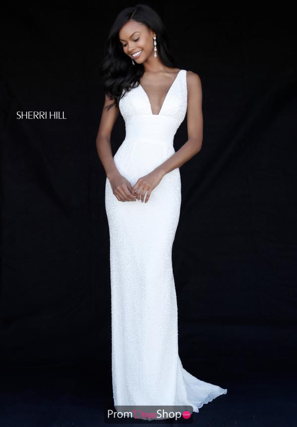 Sherri Hill V-Neck Long Dress 51641