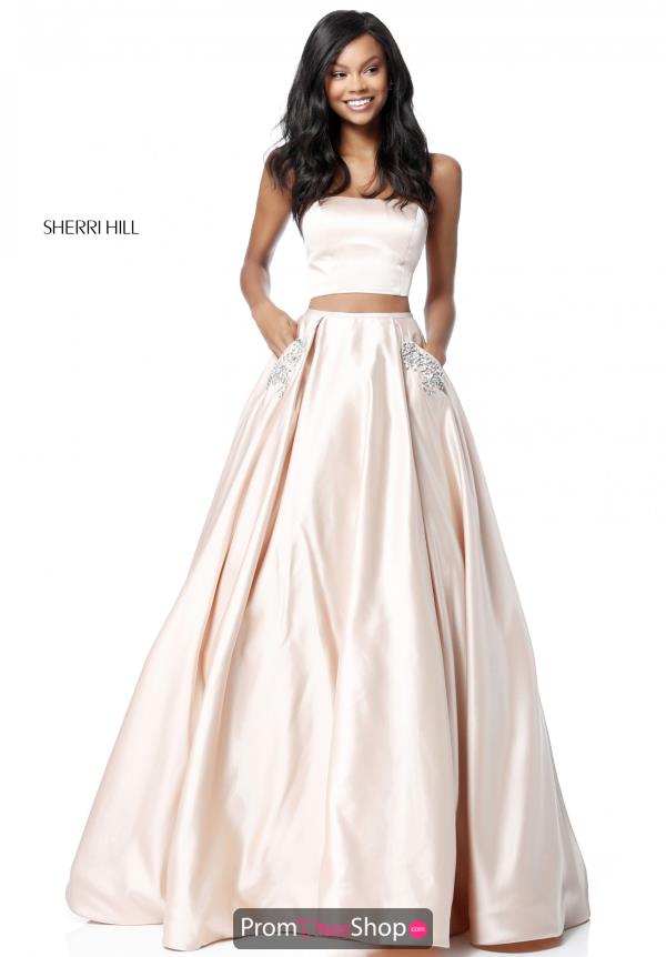 Sherri Hill Satin Two Piece Dress 51649