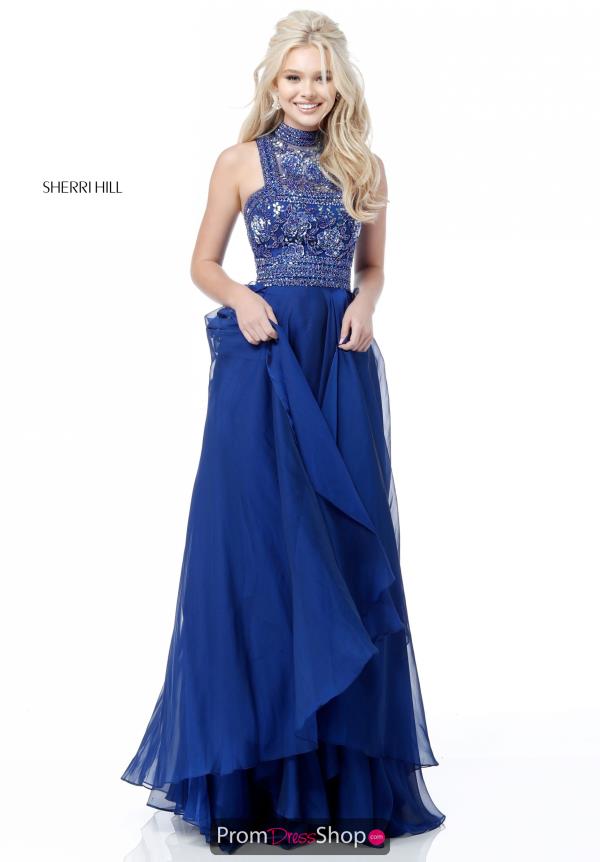 Sherri Hill Long Chiffon Dress 51722