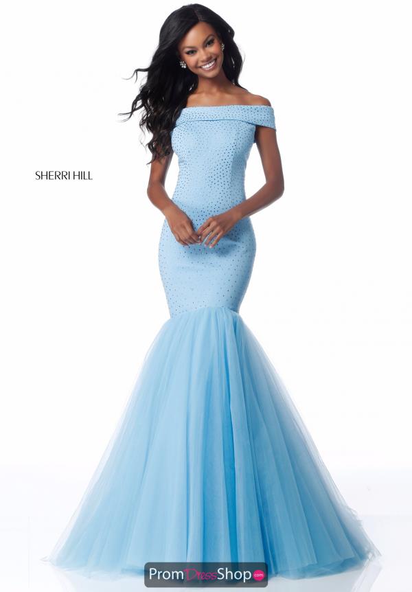 Sherri Hill Cap Sleeved Mermaid Dress 51778