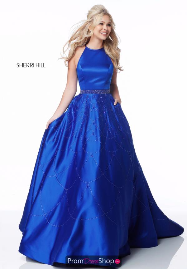 Sherri Hill A Line Satin Dress 51731