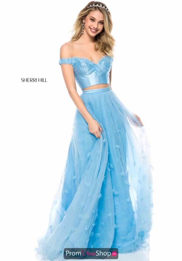Sherri Hill Cap Sleeve A Line Dress 52046