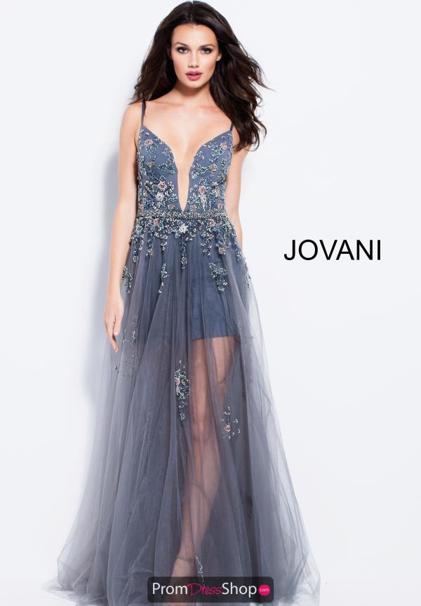 Jovani Tulle Skirt A Line Dress 55621