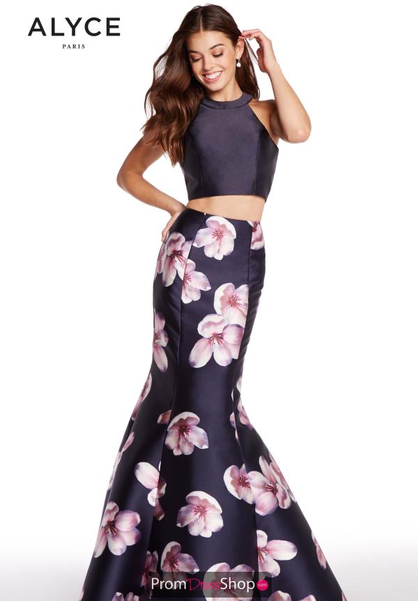 Alyce Paris Two Piece Halter Dress 60178