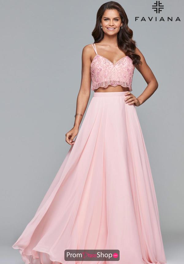 Faviana Beaded A Line Dress 10042