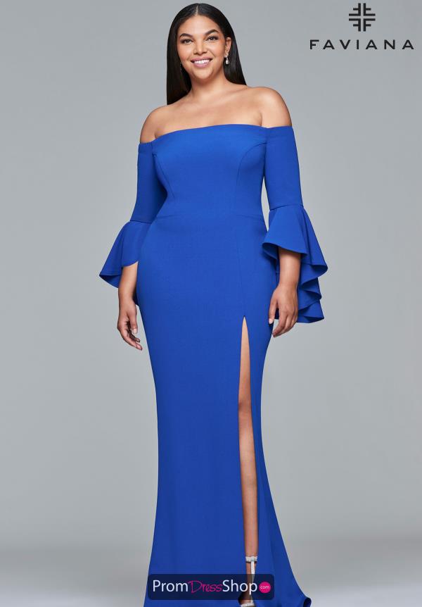 Faviana Full Figured Jersey Dress 9426