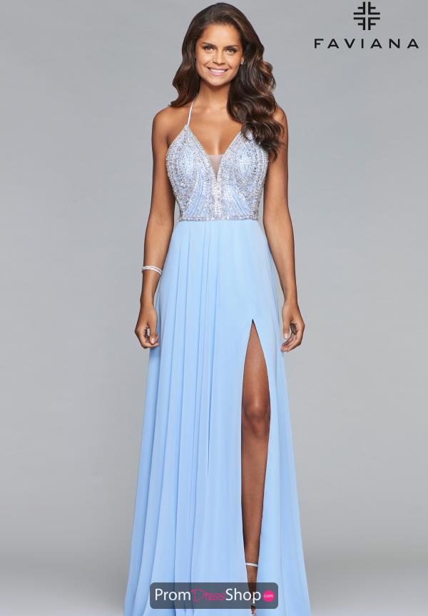 Faviana Chiffon A Line Dress S10041