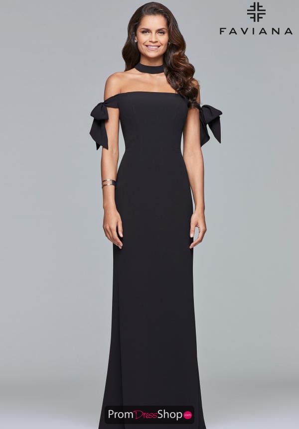Faviana Cap Sleeve Fitted Dress S10075